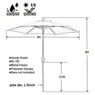 Pier Surplus 6 Outdoor Patio Umbrella Sears Marketplace