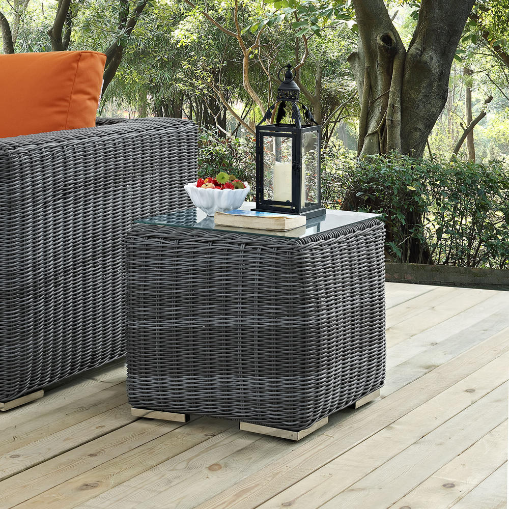 Modway Summon Outdoor End Table - Gray