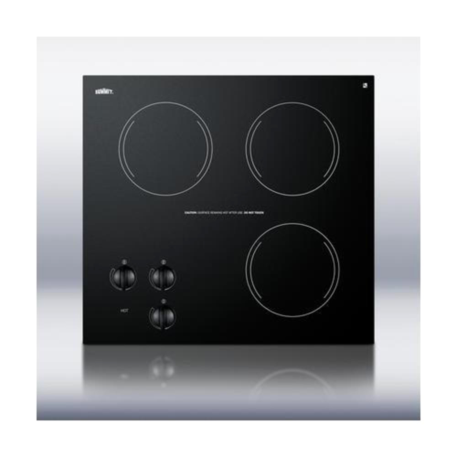 Summit CR3240  21" 3-Burner Electric Cooktop with Front Controls