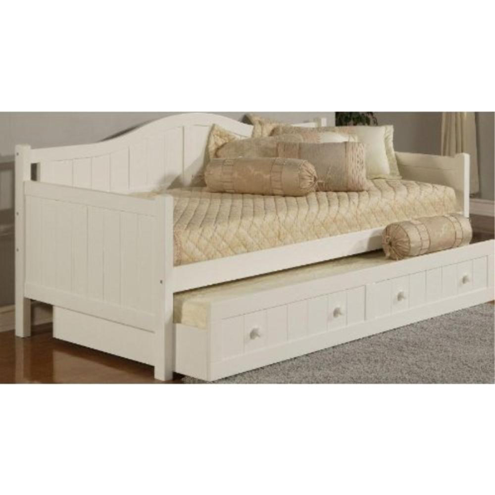 Hillsdale Staci Full Trundle Wood Daybed - White