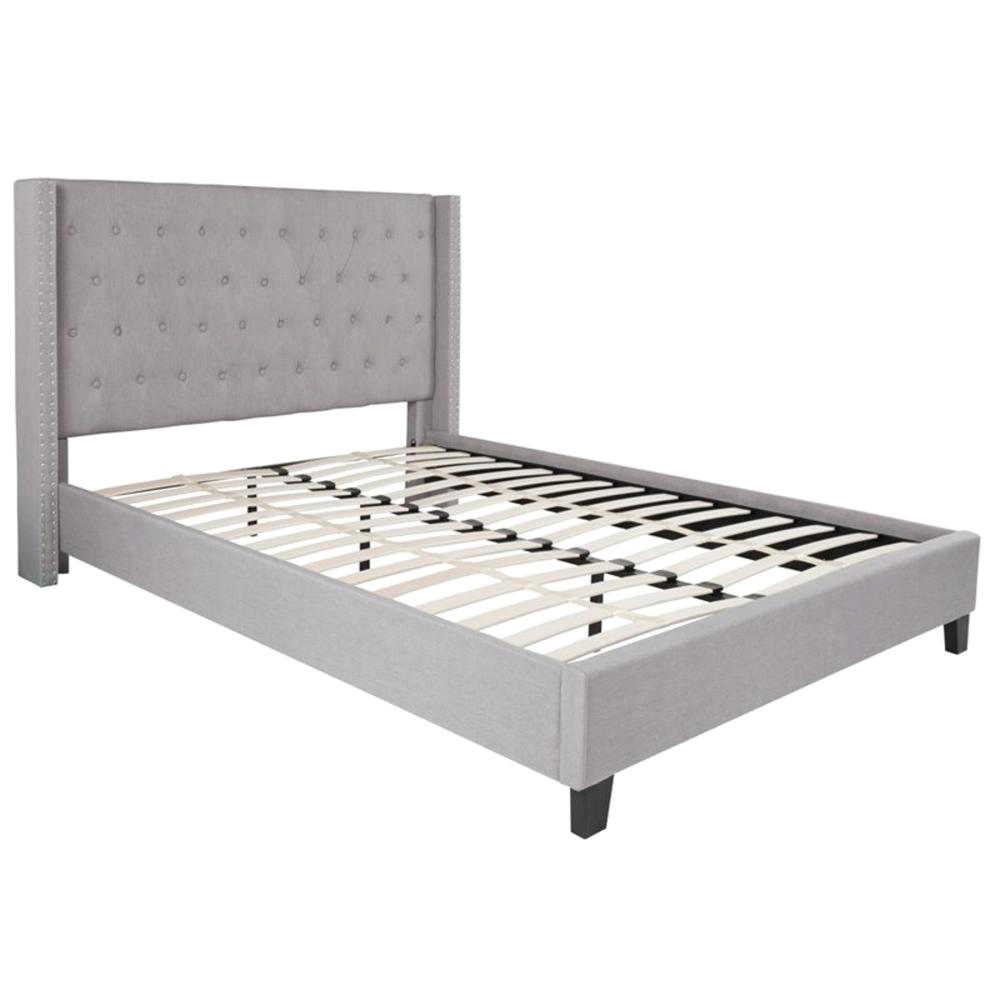Flash Furniture Riverdale Upholstered Queen Platform Bed - Gray