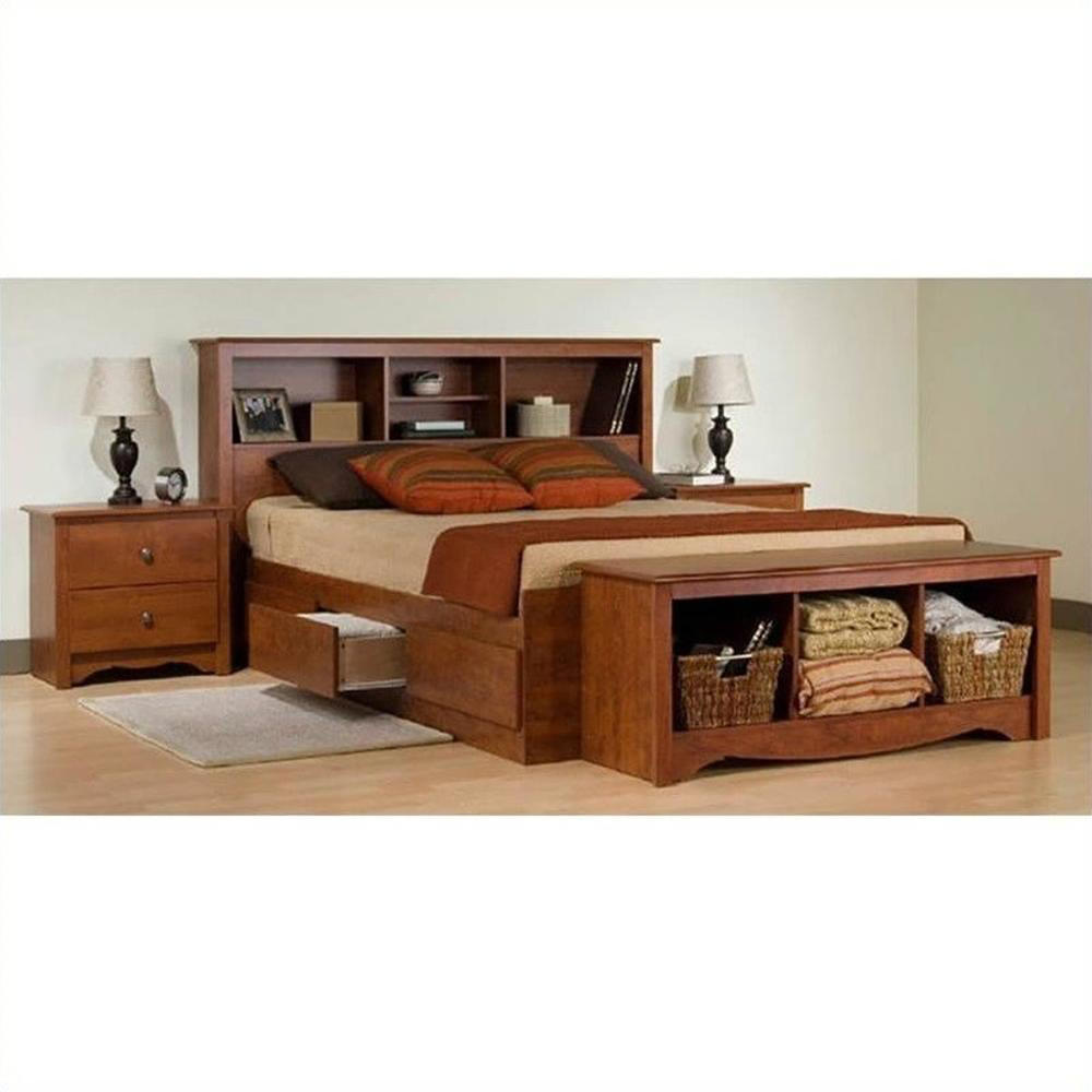 Prepac Monterey 3pc. Wood Bedroom Set - Cherry