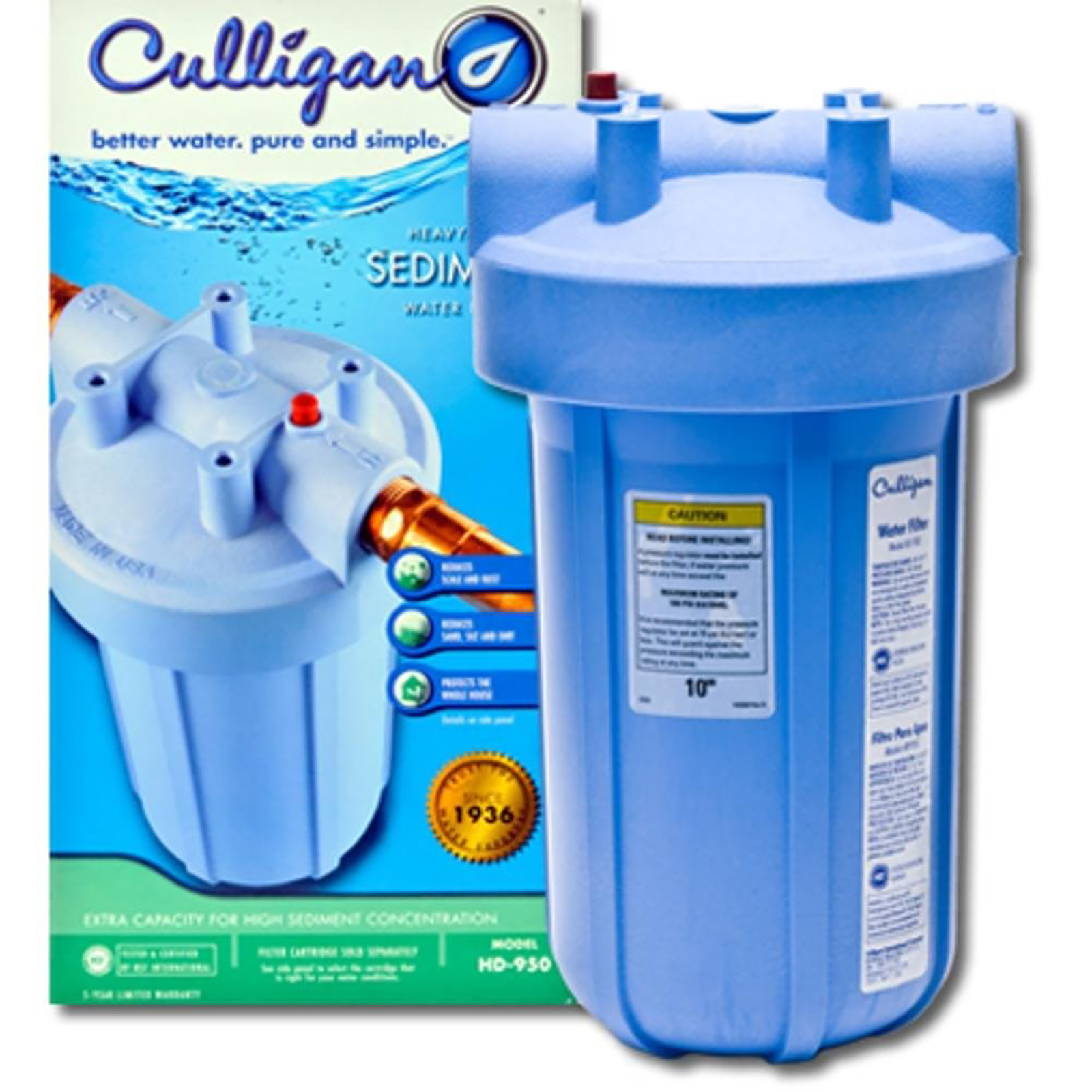 Culligan ZIDB01NH54O8X Heavy-Duty Whole House Sediment Water Filter