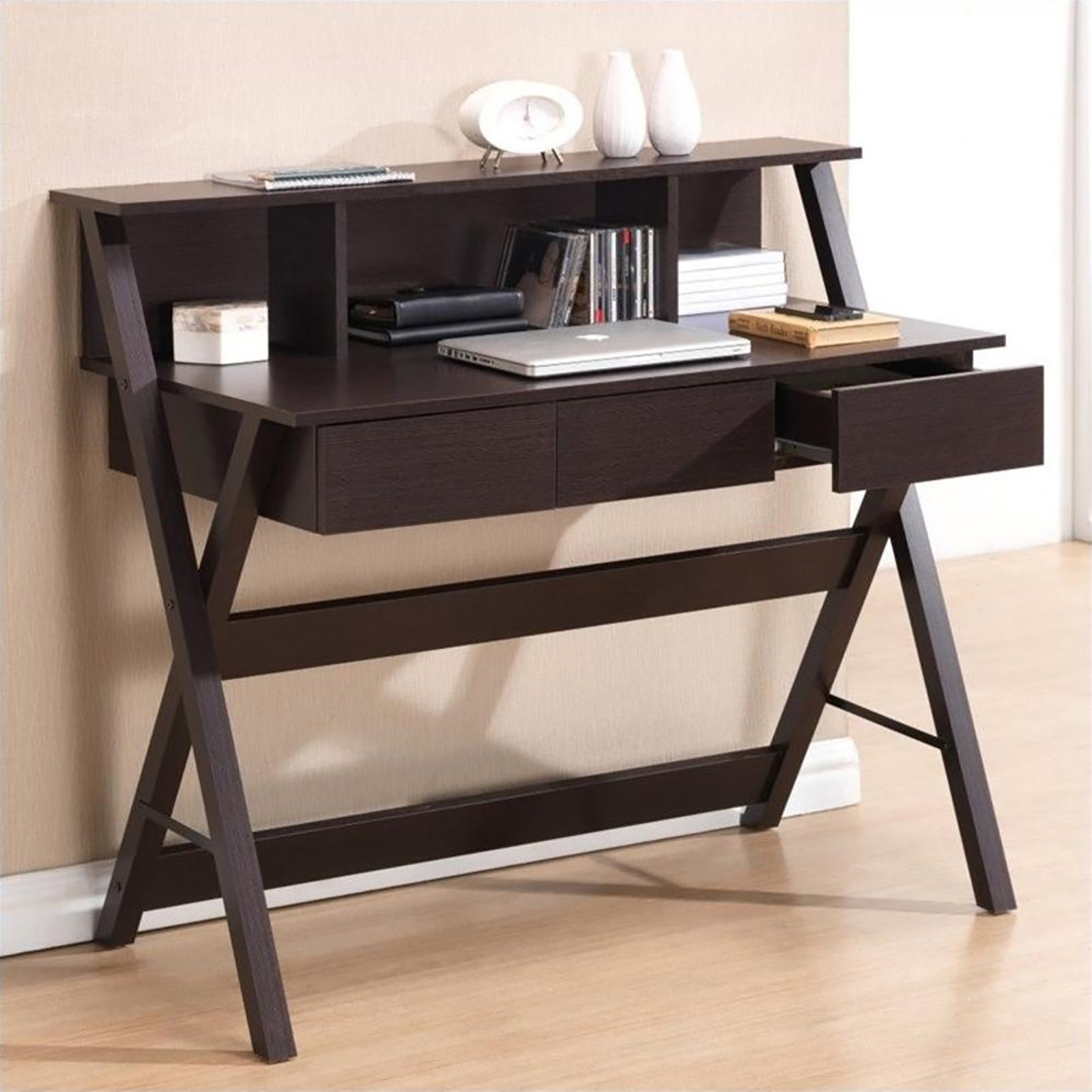 Techni Mobili Super Storage Computer Desk Espresso