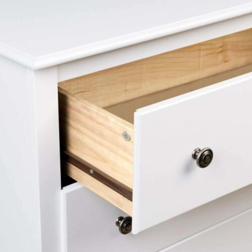 Prepac Monterey 23.25" Wood 2 Drawer Nightstand-White
