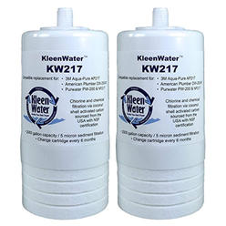 KleenWater Aqua-Pure AP217 Compatible Filters, KW217 Replacement Water Filter Cartridges, Set of 2