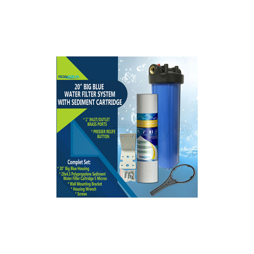 Ronaqua 124-20-S5M  20" Big Blue Water Filter Purifier System w/ Sediment Cartridge