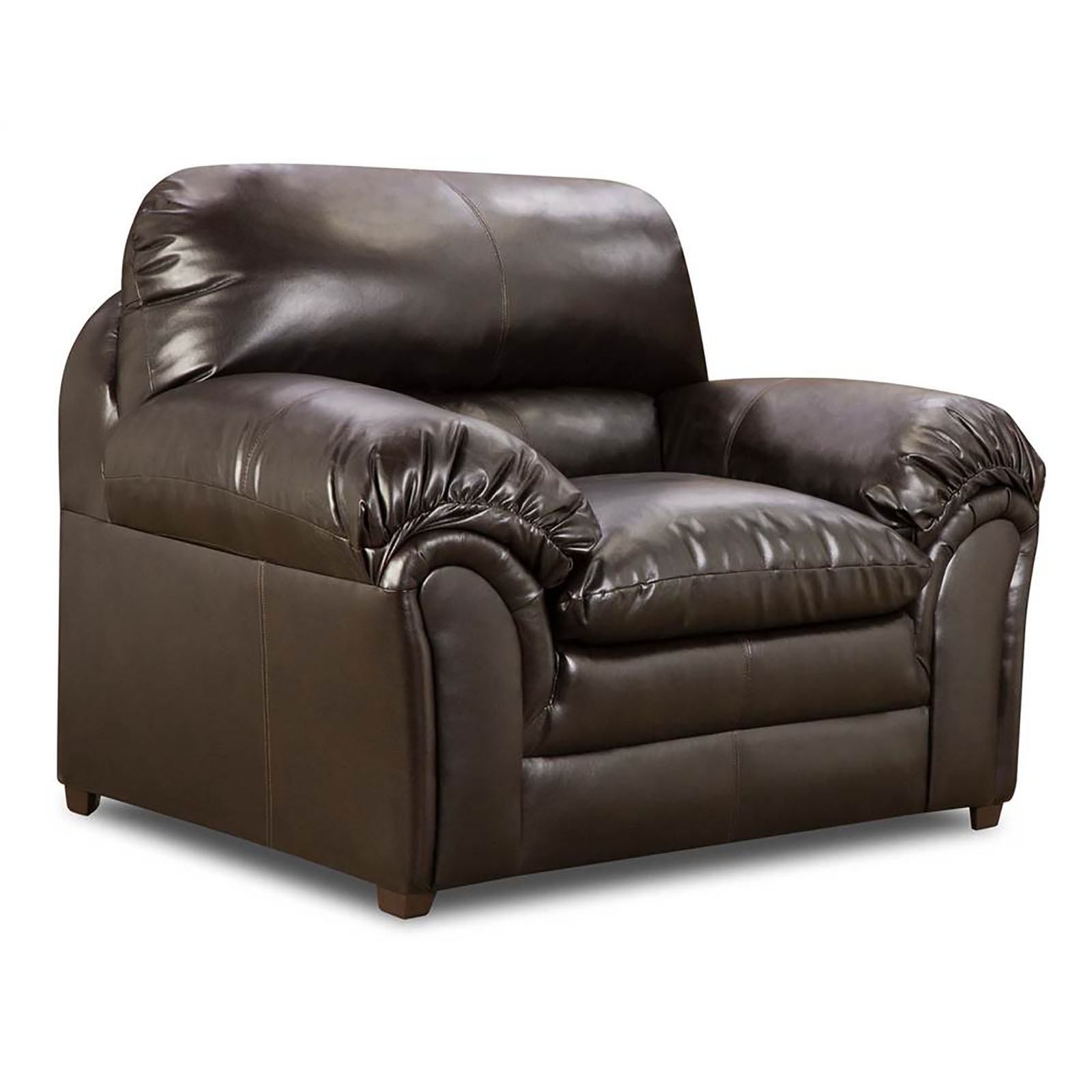 Simmons Upholstery Bonded Leather Chair - Brown