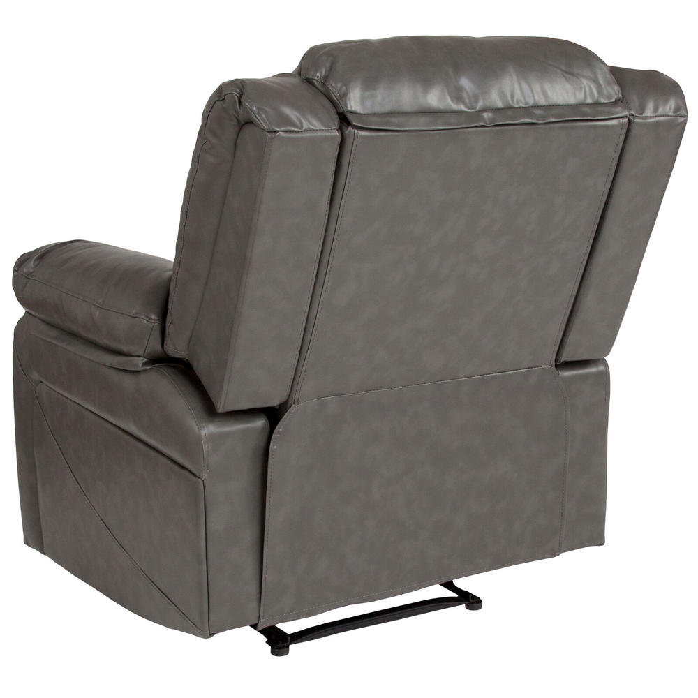 Flash Furniture Harmony Upholstered Leather Recliner- Gray