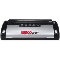 NESCO VS-02 Food Vacuum Sealer Starter Kit with Vacuum Sealer Bags, Black