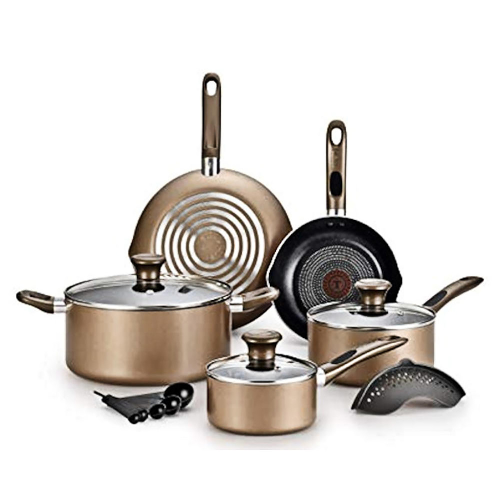 T-fal Excite Thermo-spot 14pc. Cookware Set - Bronze