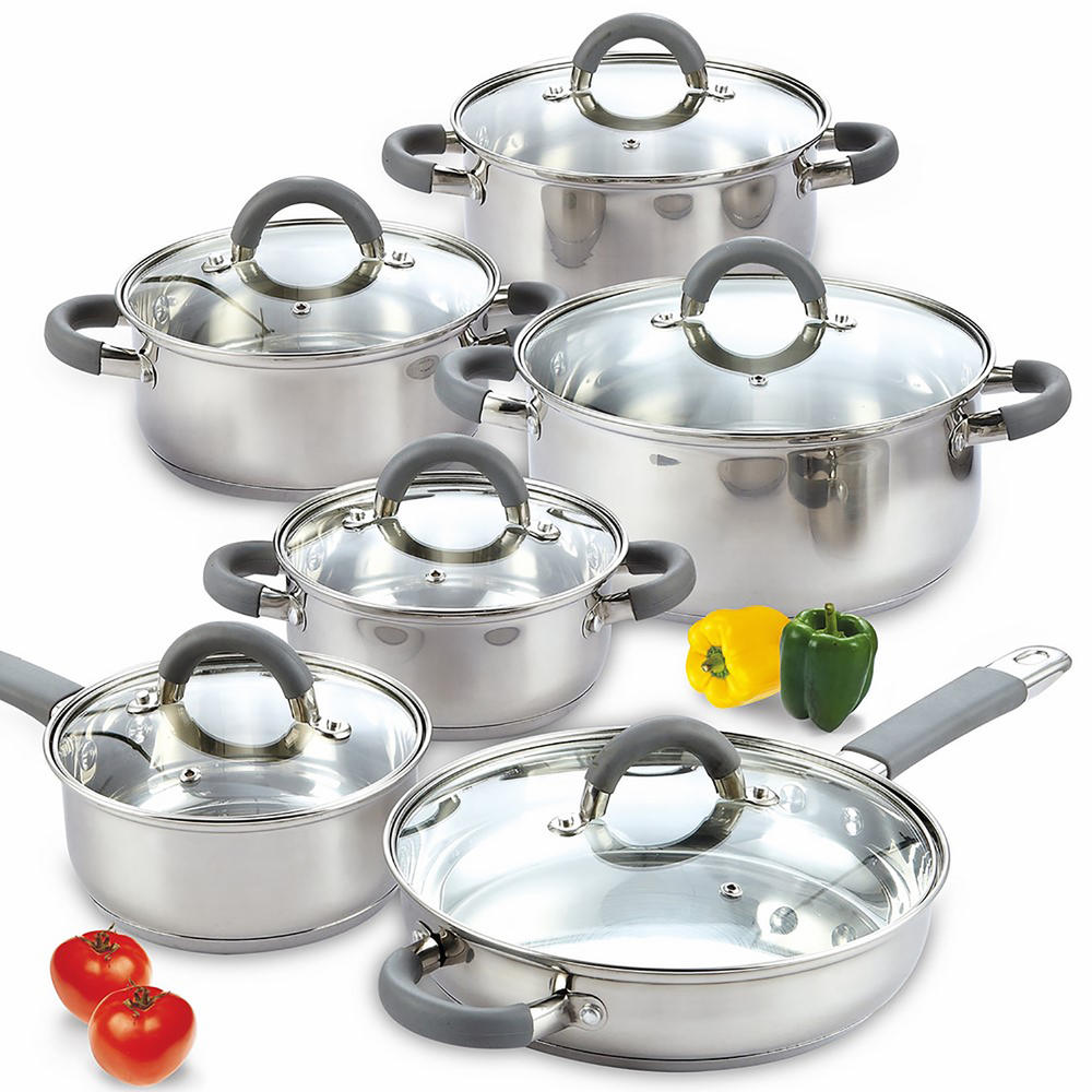 Cook N Home 12pc. Stainless Steel Cookware Set