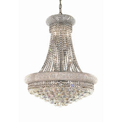 Elegant Lighting 1800D24c-Rc 24 D x 32 in Primo collection Hanging Fixture - Royal cut- chrome