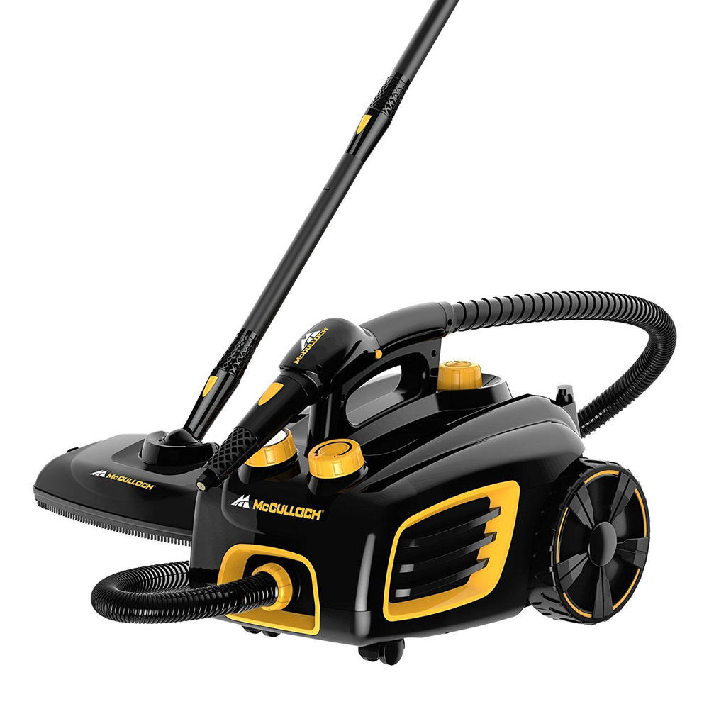 McCulloch MC1375 Multipurpose 1500W Canister Steam Cleaner - Black/Yellow