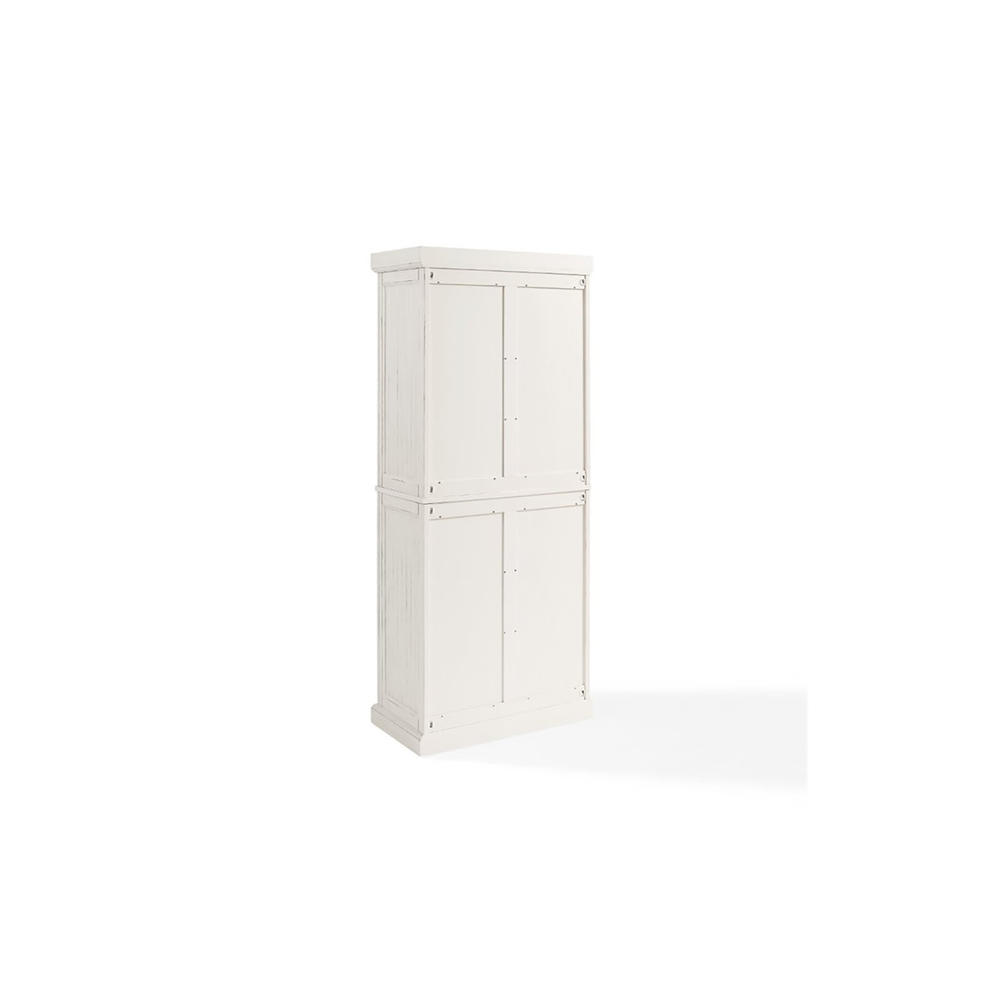 Crosley Furniture 72" Seaside Kitchen Pantry - Distressed White