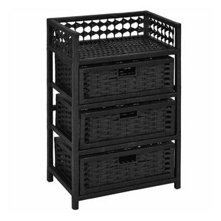 Goplus 3 Drawer Wicker Baskets Storage Unit Sears Marketplace