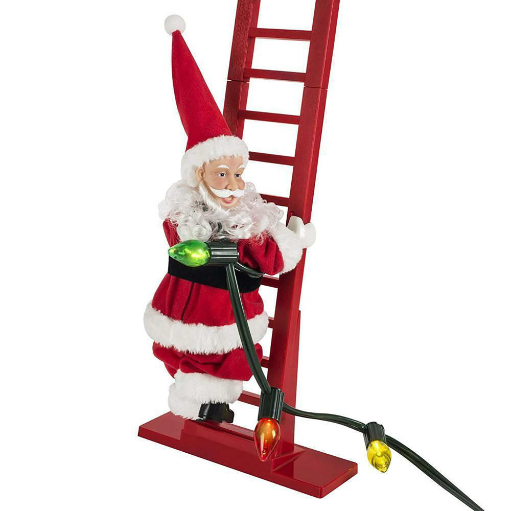 Mr. Christmas Super Climbing Santa Holiday Decor - Red