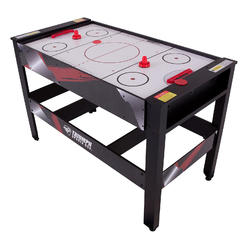 Triumph Sports USA Atomic 4-in-1 Rotating Swivel Multigame Table – Air Hockey, Billiards, Table Tennis, and Launch Football
