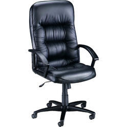 Lorell LLR60116 Executive Hi-Back Chair- 25-.75in.x29-.75in.x45-.50in.-49in.- BK Lthr