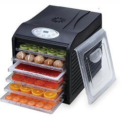 Samson Brands Samson Silent Dehydrator 6-Tray with with Digital Timer and Temperature Control for Fruit, Vegetables, Beef Jerky, Herbs, Dog Tr