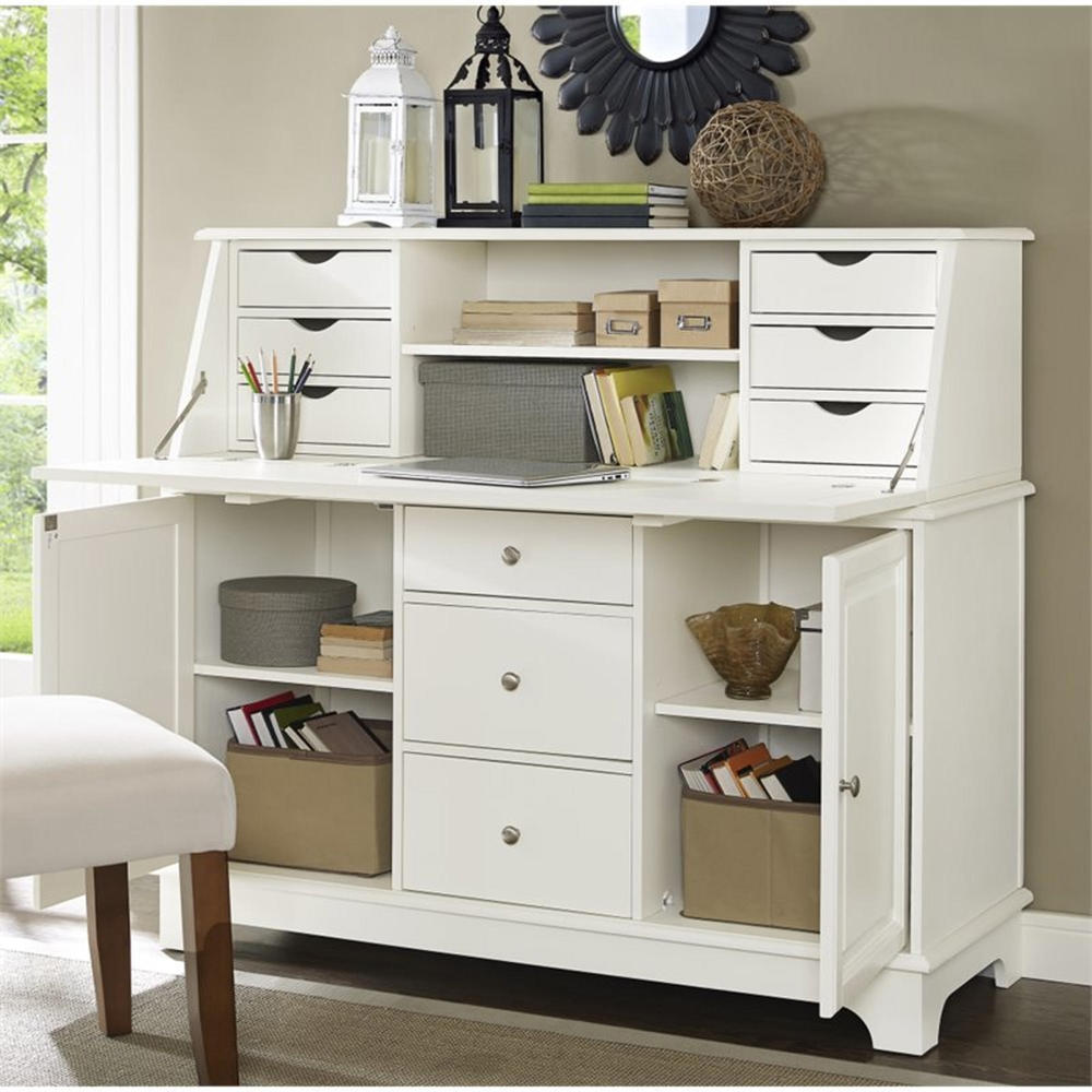 Crosley Furniture Sullivan Secretary Desk-White