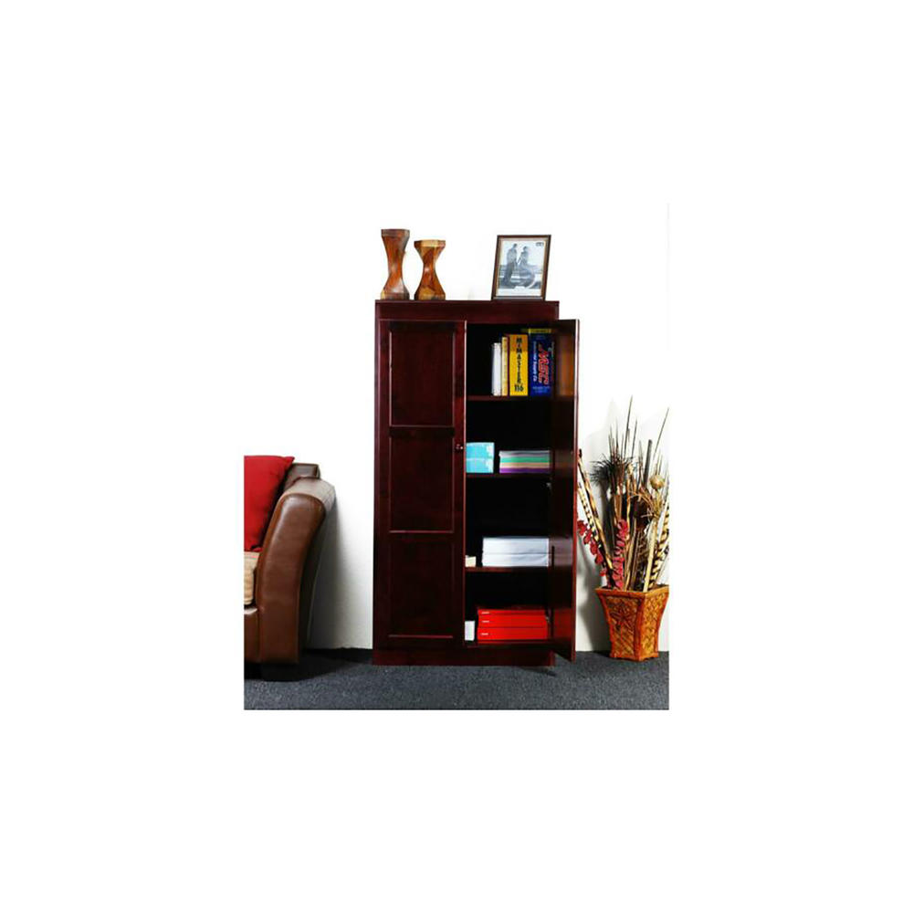Concepts In Wood 60" 4 Shelf Multipurpose Storage Cabinet - Cherry
