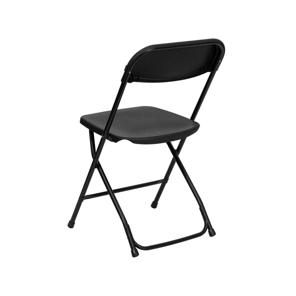 Flash Furniture 10pc. Hercules Plastic Folding Chair Set - Black