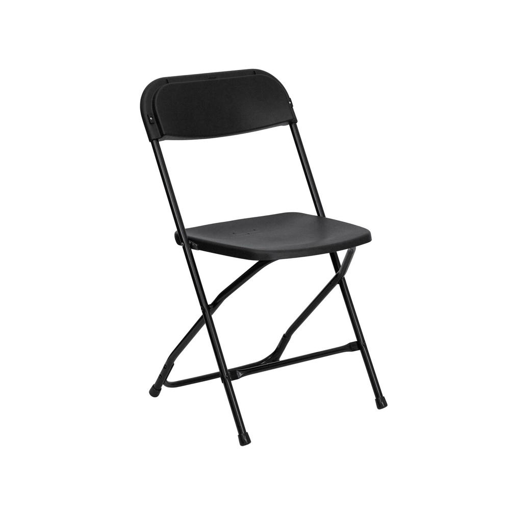 Flash Furniture 10pc. Hercules Plastic Folding Chair Set - Black