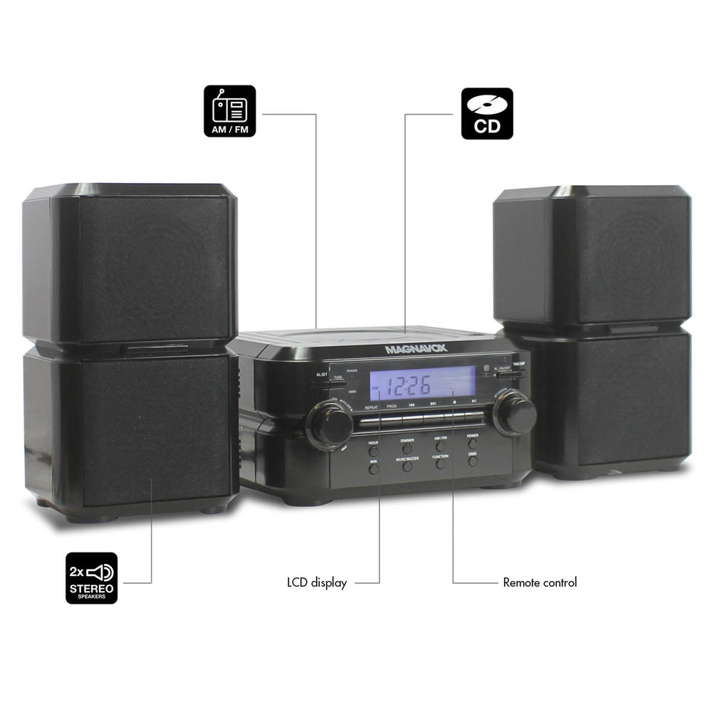 Philips MM435  3pc. CD Shelf Stereo System
