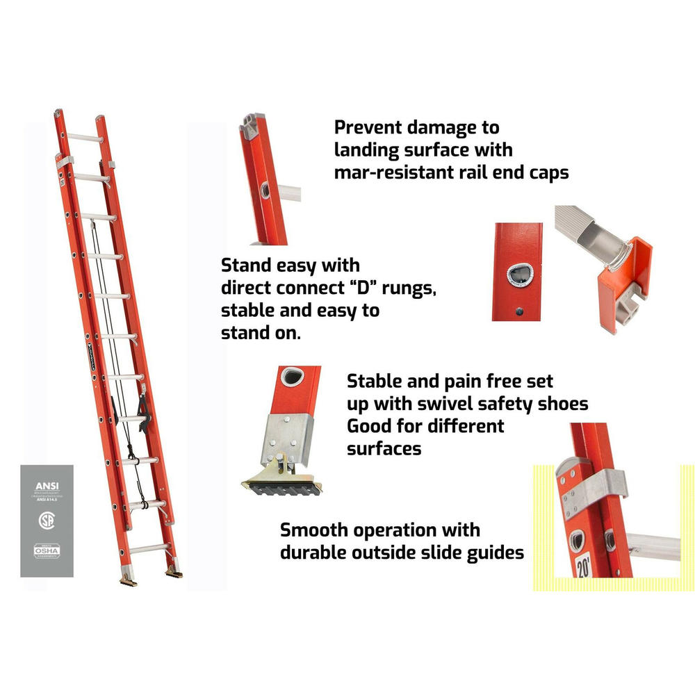 Louisville 28' Fiberglass Extension Ladder