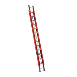 Louisville Ladder Fiberglass Extension Ladder, 28 feet, 300-pound duty rating, Type IA, FE3228,Orange
