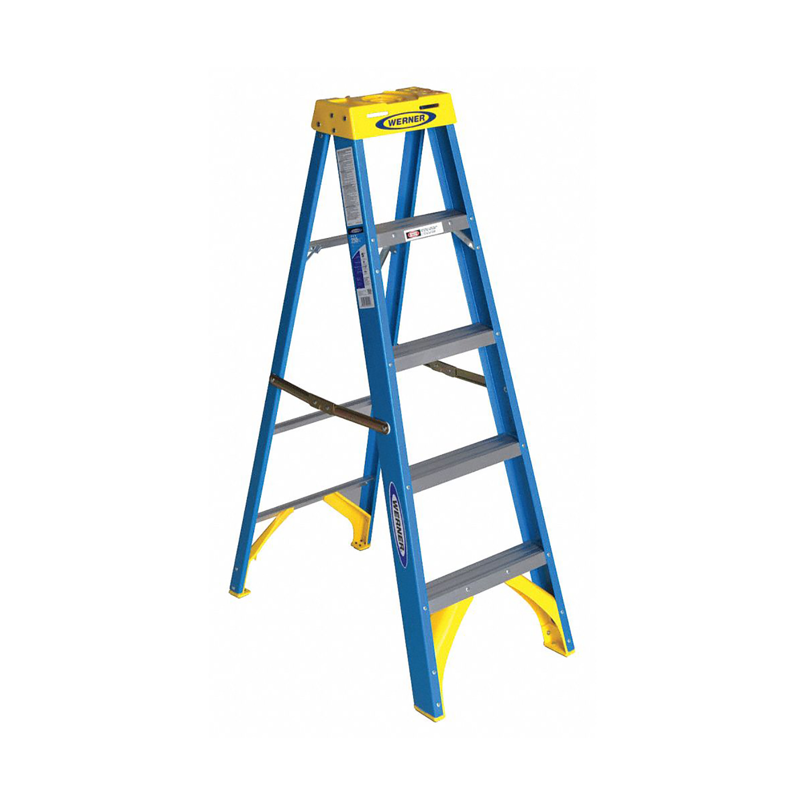 Werner 5' Type I Fiberglass Step Ladder - Blue/Yellow