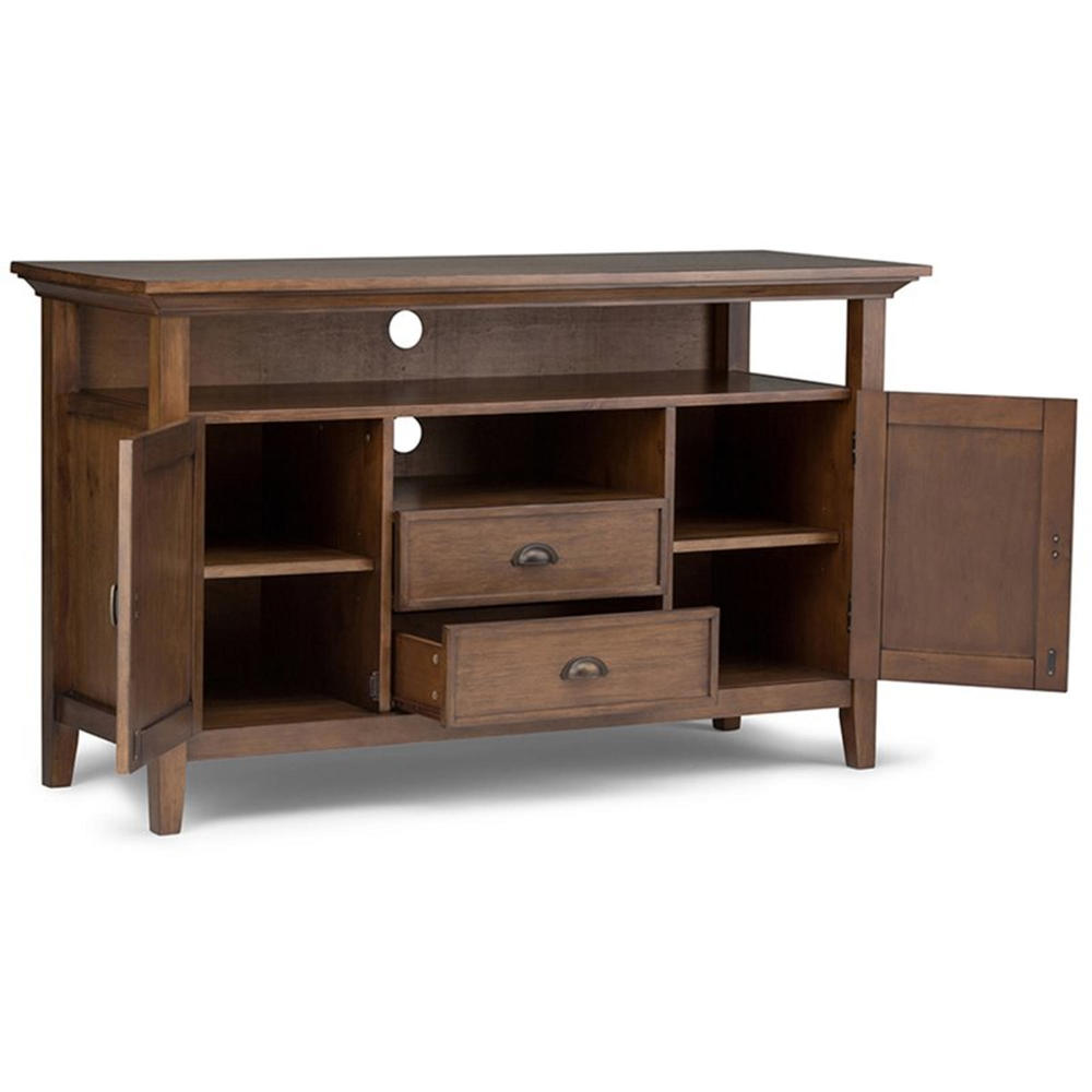 Simpli Home 3AXCADM-06 Redmond 54" Wide TV Stand - Rustic Natural Aged Brown