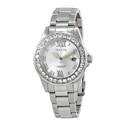 Invicta Womens 15251 Pro Diver Silver Dial Crystal Accented Stainless Steel Watch