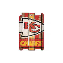 Wincraft Kansas City Chiefs Sign 11x17 Wood Fence Style