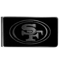 SISKIYOU BUCKLE Siskiyou Sports NFL Siskiyou Sports Mens San Francisco 49ers Black and Steel Money clip One Size Black