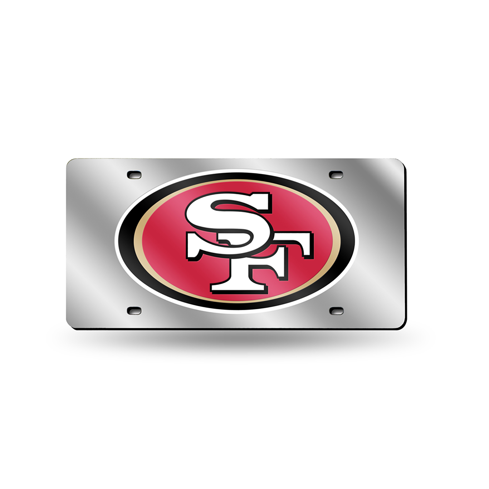Rico San Francisco 49ers Laser Cut Auto Tag - Silver
