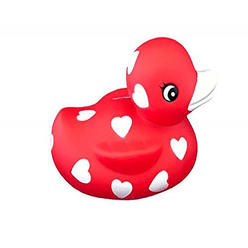 DUCKY CITY 3" Valentines Rubber Duck [Squeaky, Floats Upright] - Imaginative Baby Toddler Safe Bathtub Bathing Toy