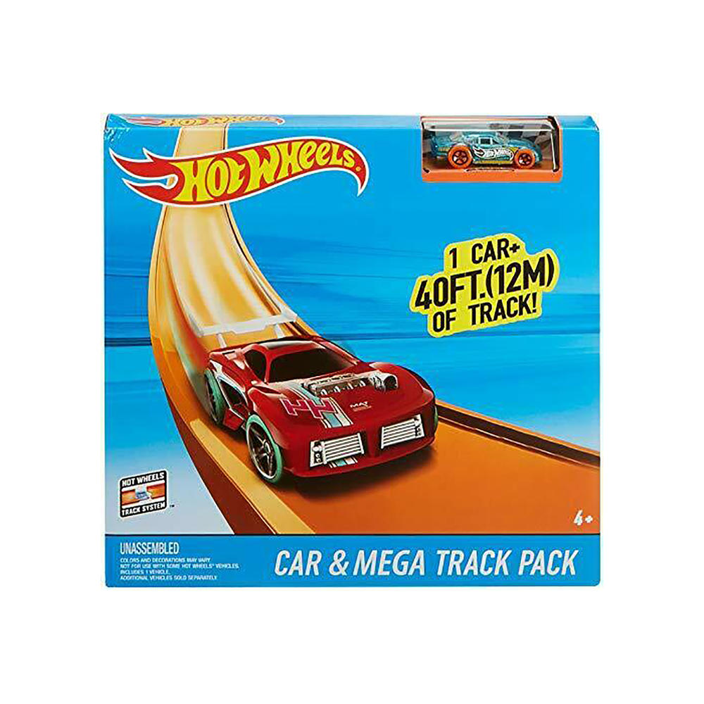 Hot Wheels Car and Mega Track Pack