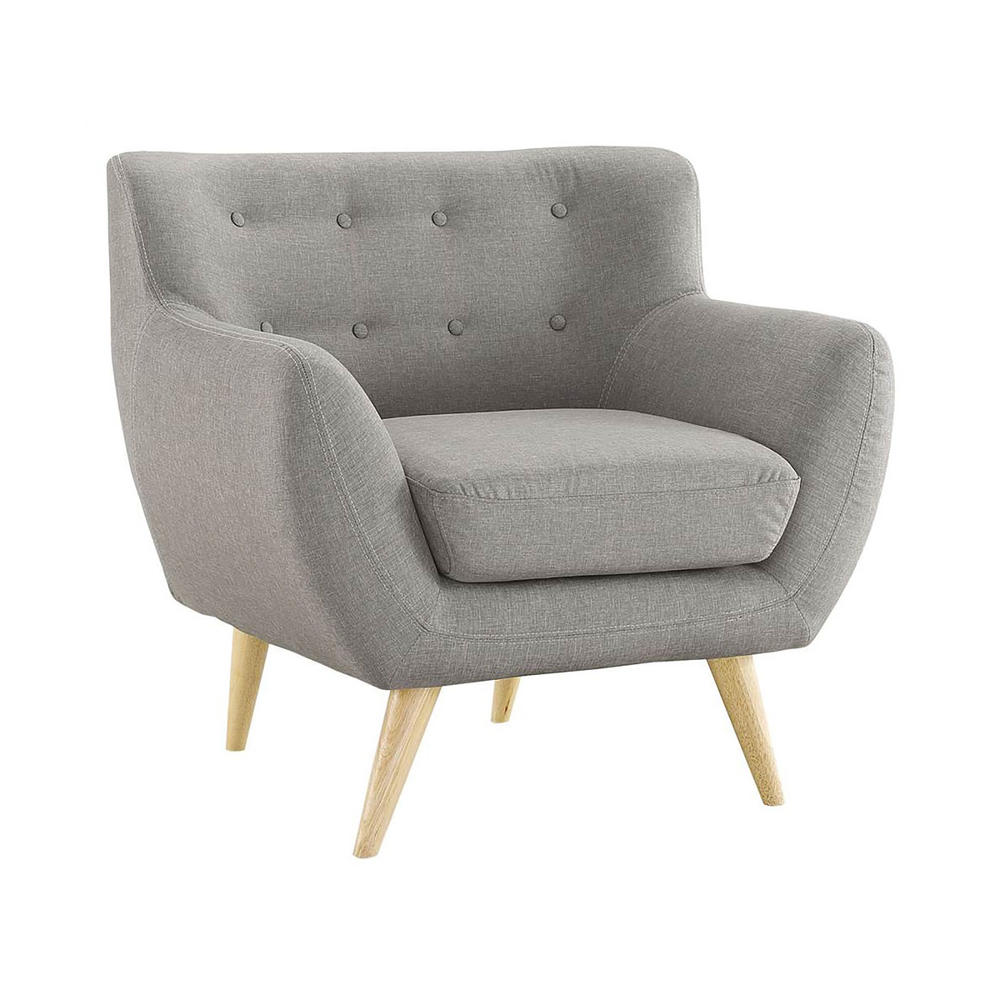 Modway Remark Upholstered Fabric Armchair - Light Gray