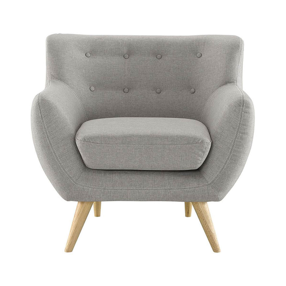 Modway Remark Upholstered Fabric Armchair - Light Gray