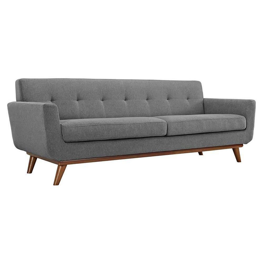 Modway Engage Upholstered Fabric Sofa - Expectation Gray