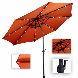 Gymax GYM02320 10' Patio Solar LED Umbrella - Sears ...