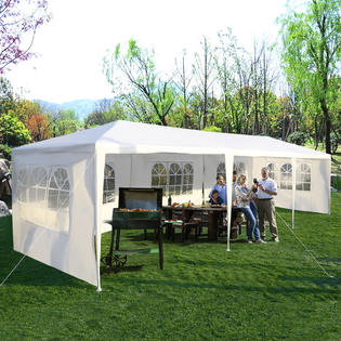 10 x30 Party Wedding Tent Canopy Heavy Duty Pavilion 5 Sidewall White