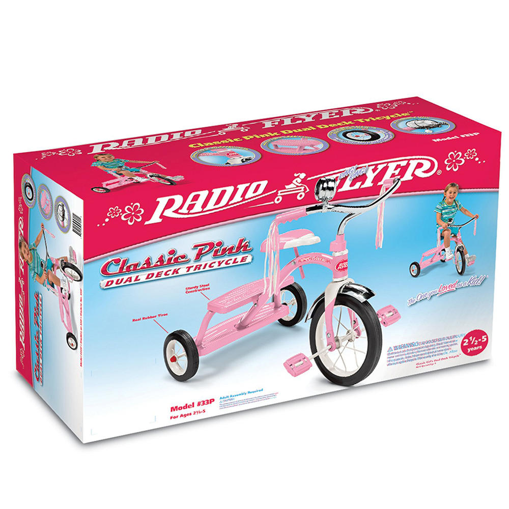 Radio Flyer 33P Dual Deck Tricycle - Classic Pink