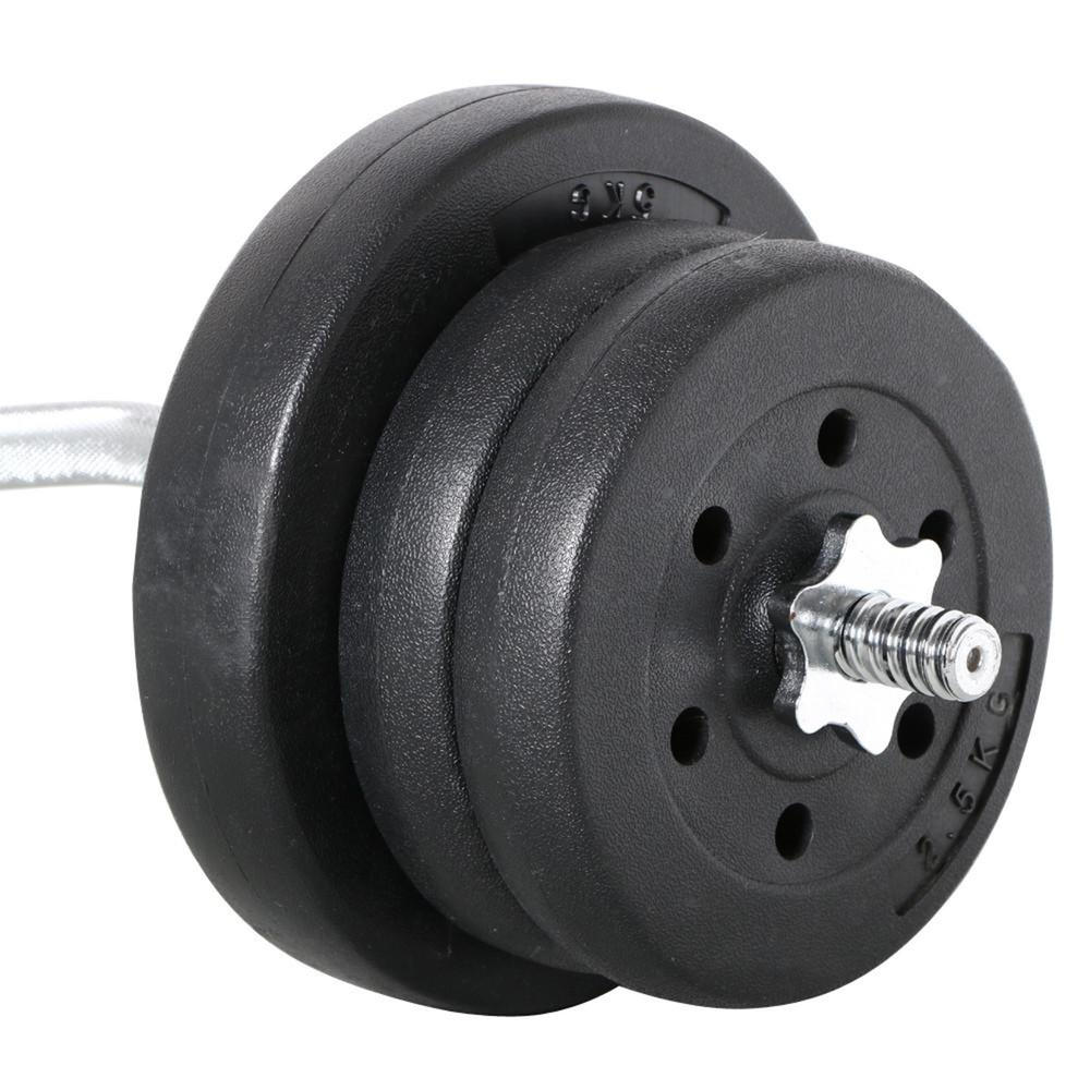 Yaheetech 55lb Olympic Barbell Dumbbell Weight Set - Black