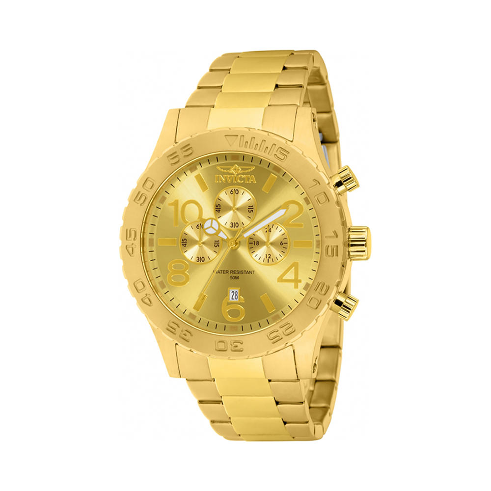Invicta 1270 Men's Specialty Stainless Steel Watch - Gold