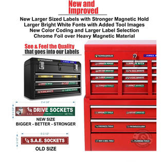 Steellabels 45pc. Adjustable Magnetic Toolbox Labels–Sears ...