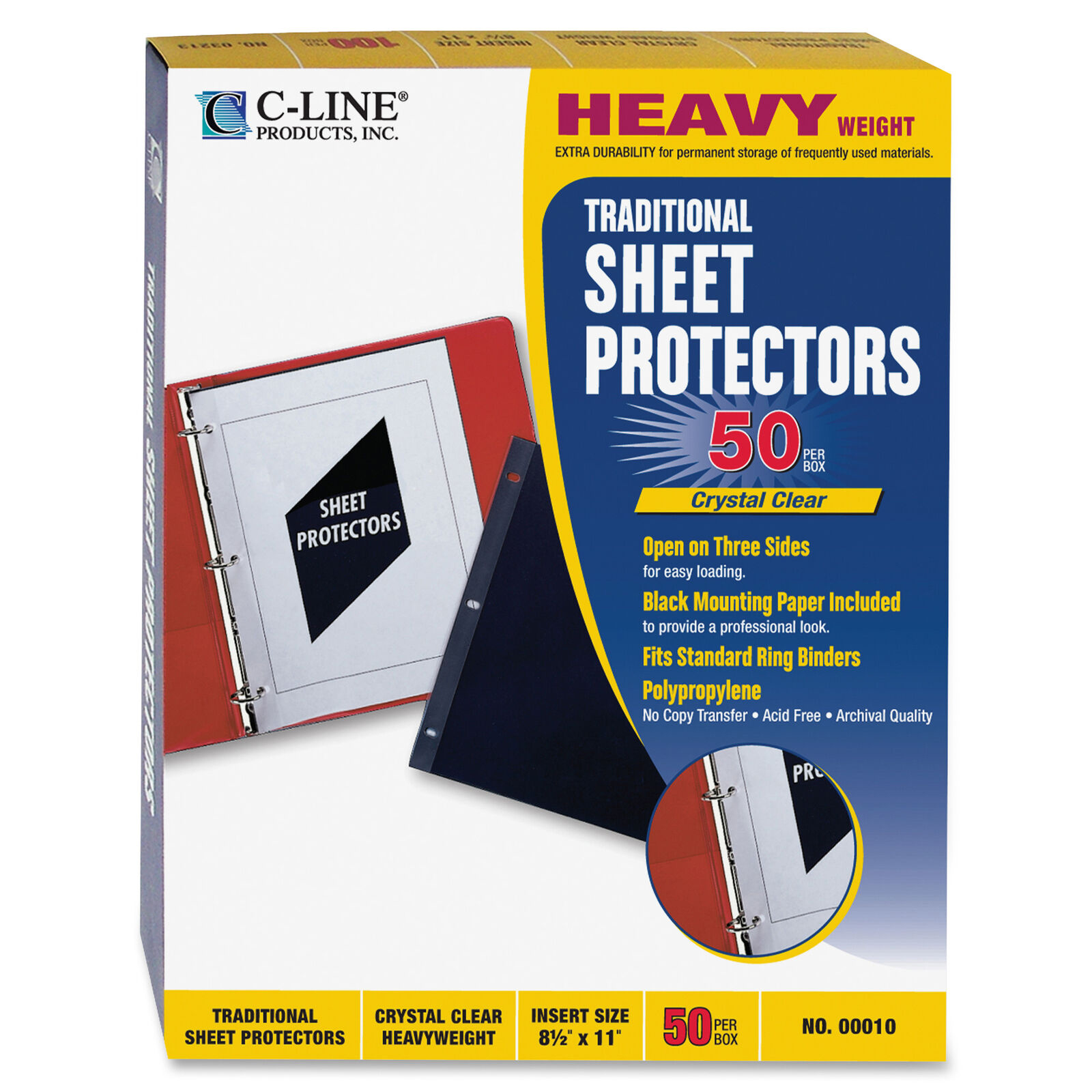 C-Line 50pc. Traditional Polypropylene Sheet Protectors