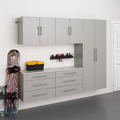 Prepac HangUps 90 inch Storage Cabinet Set H - 5pc, Light Gray